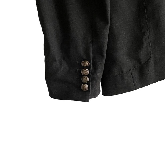 Aritzia Talula Wool Boyfriend Blazer Jacket Charcoal Grey 2 - Picture 5 of 7